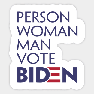 Person Woman Man Vote Biden Sticker